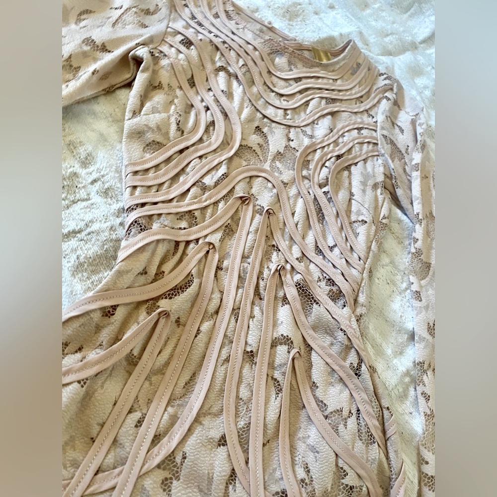 ✨Gorgeous H&M Scallop Hem Lacey Mini Dress, sz 2 - Picture 6 of 9